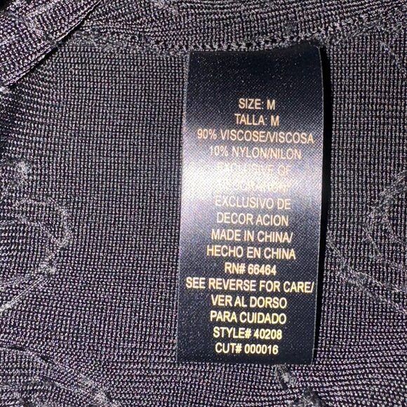 NEW Sandra Darren Black Beaded 3/4 Sleeve Knit Top Scoop Med Elegant VTG Glam - Picture 7 of 8